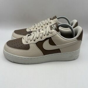 Nike Air Force 1 07 Low Womens Size 9 Mink Brown Sail White Sneaker IH0585-200
